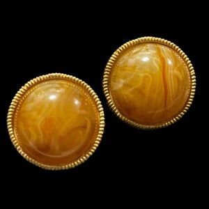 ✨Elegant Gold and Amber Color Earrings